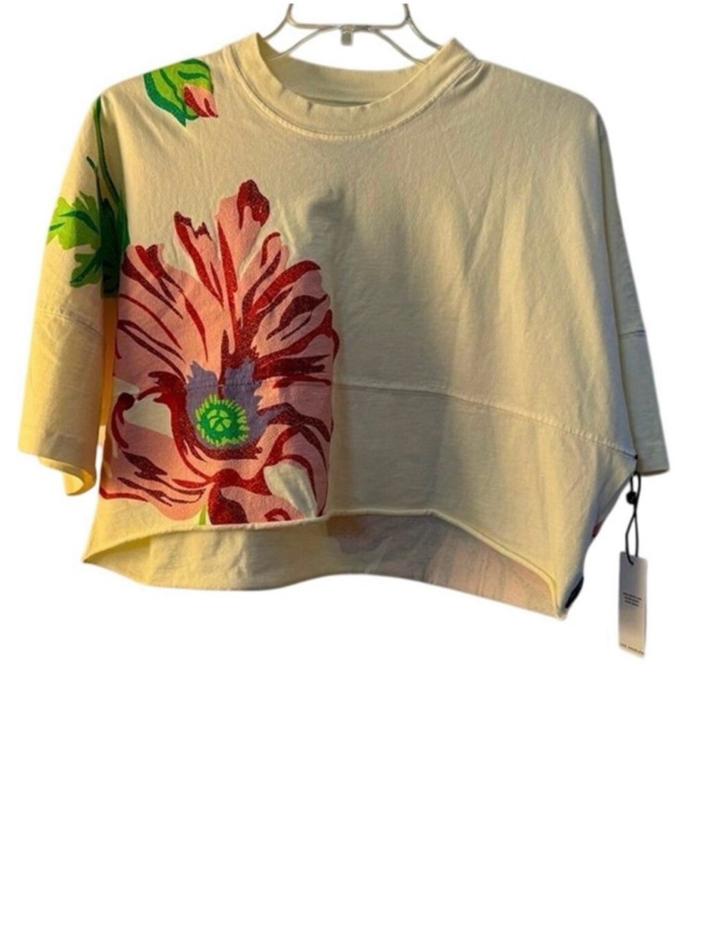 SPIRIT JERSEY Isla Bonita Floral Crop Top, Size M, New with tag